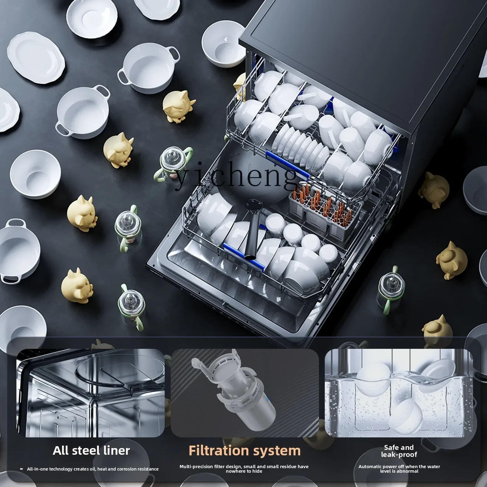 CC22 disinfection cabinet 15 sets of large-capacity embedded hot air drying official flagship store