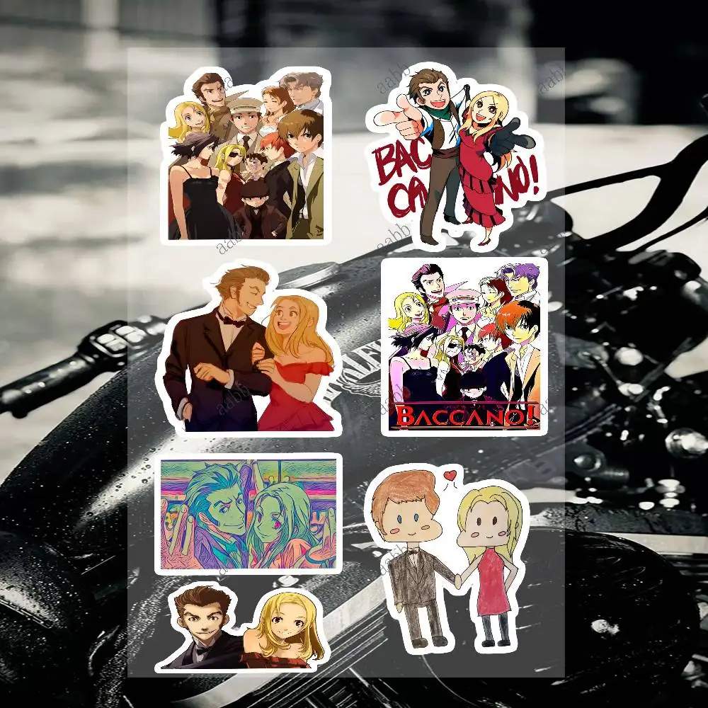 Anime Baccano Motorcycle Sticker Set Reflective Decals For Helmet Fuel Tank Fairing Body Custom Bike Graphics Kit
