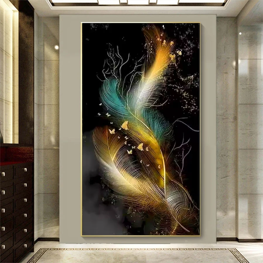 

DIY алмазная живопись современный скандинавский минимализм искусство абстрактное перо Алмазная мозаика вышивка крестиком ручная работа хобби