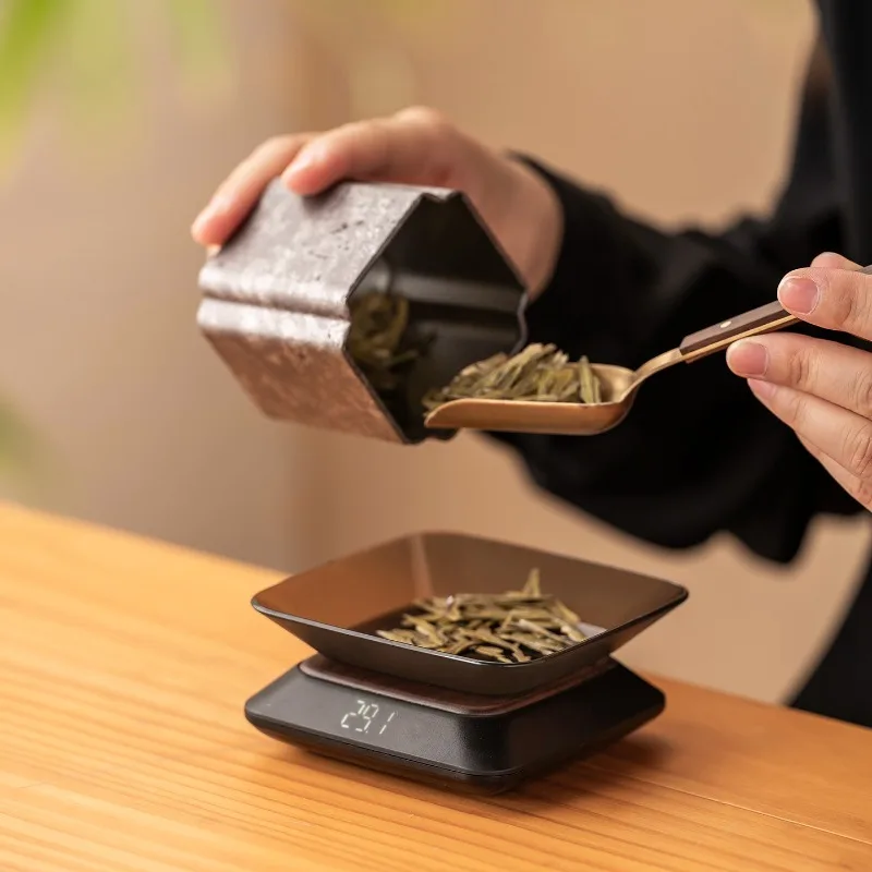 

Электронные весы-диски для чая, специальные для взвешивания чая, граммовые весы, мерная ложка для чая, бытовой маленький весовой лоток для кофейных зерен