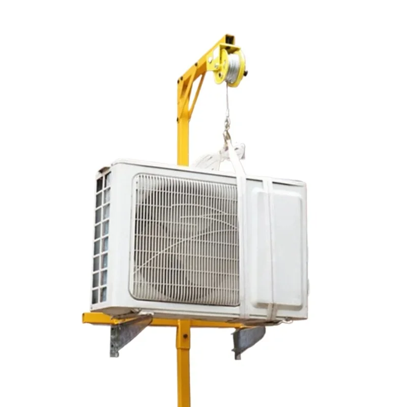 Hoisting tool for outdoor air conditioner hoisting crane hand winch self-locking installation