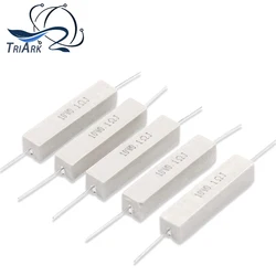 5PCS 10W 5% Cement Resistor Power Resistance 0.1 ~ 10K 0.1R 0.5R 10R 50R 0.22 0.33 0.5 1 2 5 8 10 15 20 25 30 100 1K 2K 3K ohm