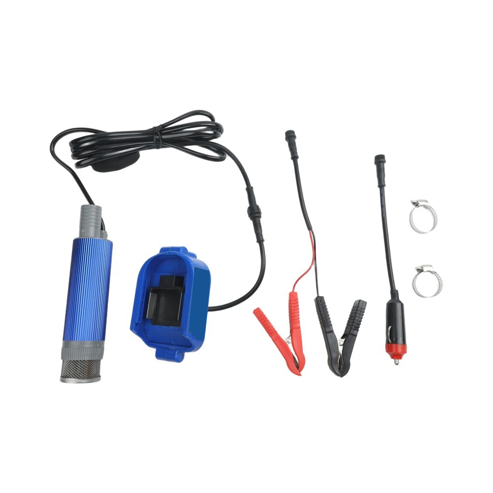 Cordless Diesel Pump 12V 24V Lithium Battery Operated for Water Engine Oil Transfer Flow 40 L Min Inlet 38 mm Outlet 19 mm