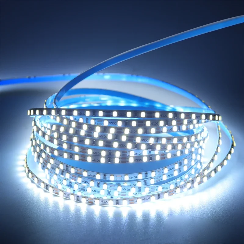 Lampu Strip LED 3MM Ultra tipis lampu Strip Model bangunan 12V 24V Strip LED fleksibel Linear halus