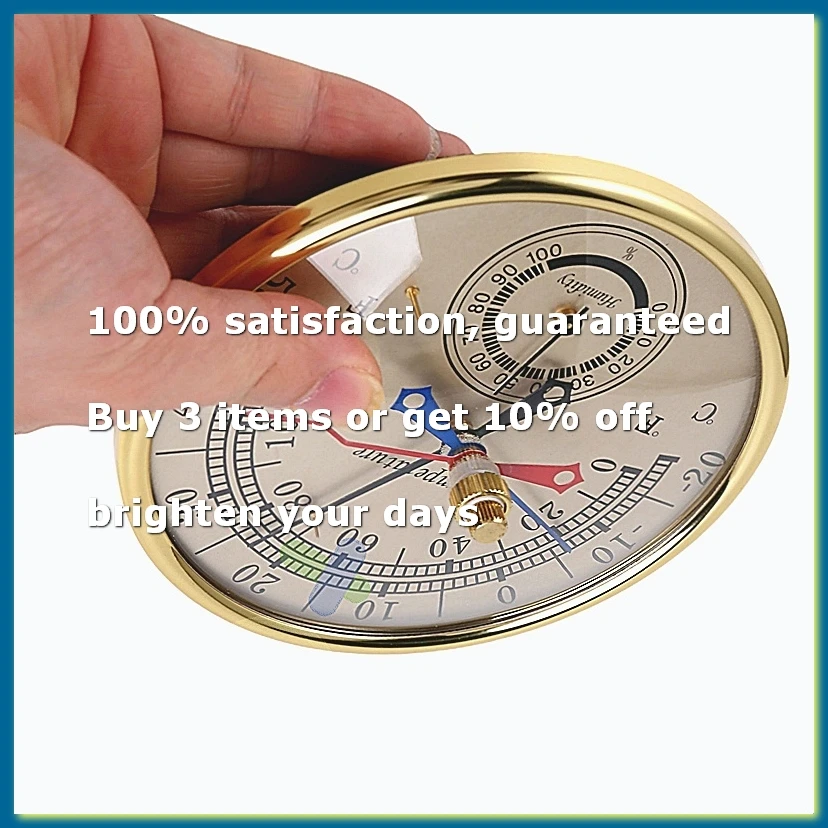 5inch Min Max Thermometer Hygrometer Wall Mount Analog Indoor Outdoor Anti Rain Temperature Humidity Meter