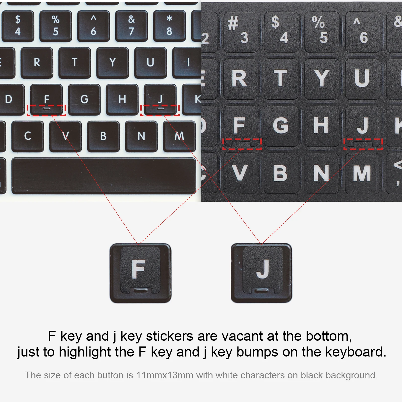 

10pcs Keyboard Stickers Multi-Language Layout Universal Fit For Laptop Notebook Replacement Keyboard Skin Computer Accessories