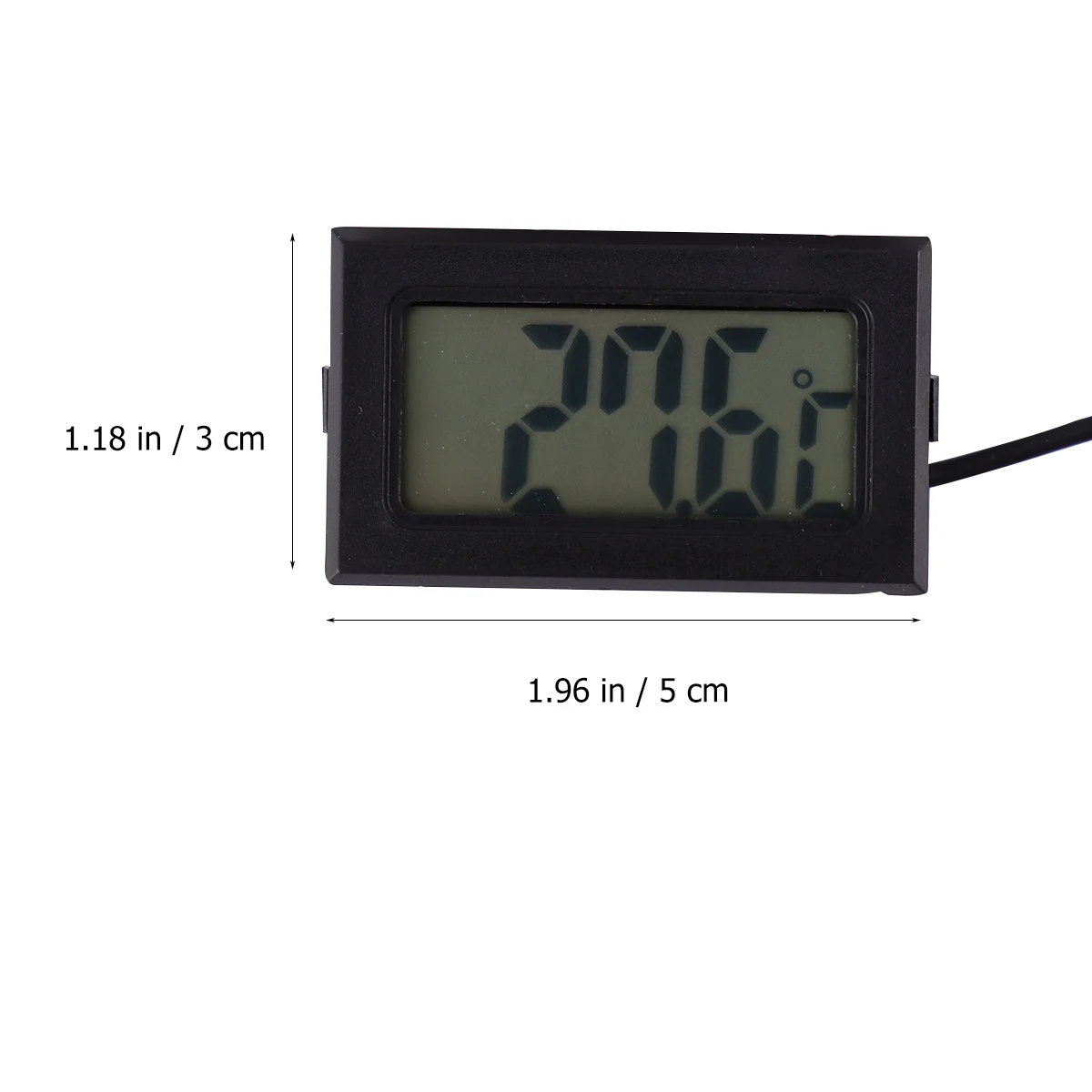 

2Pcs Electronic Temperature Meter Waterproof Mini Embedded Digital Thermometer for Refrigerator Fish Tank Aquarium LCD Display