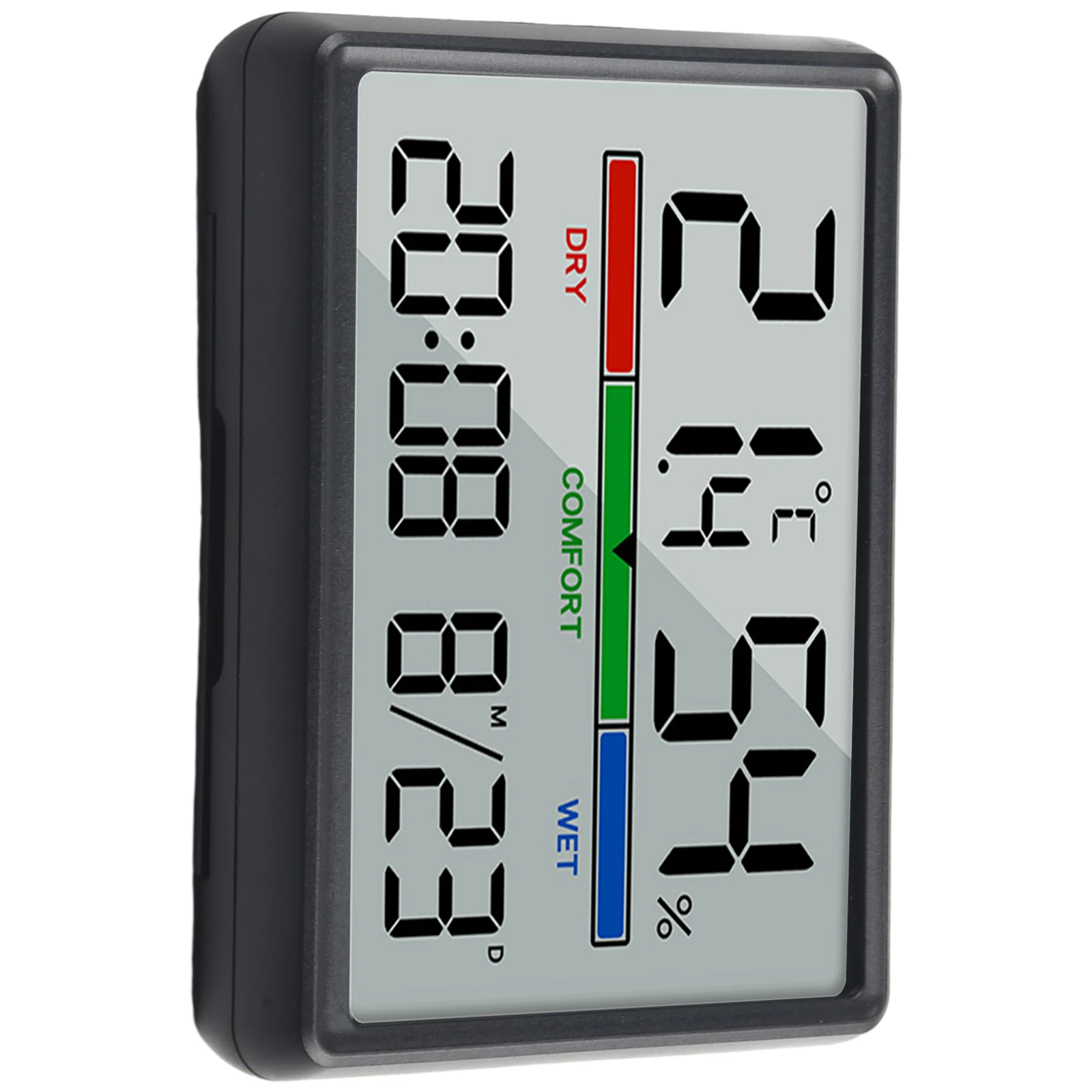 Battery Powered Clock Multifunction Clock Displays Time And Temperature Easy To Read Large LCD Display Magnetic Design