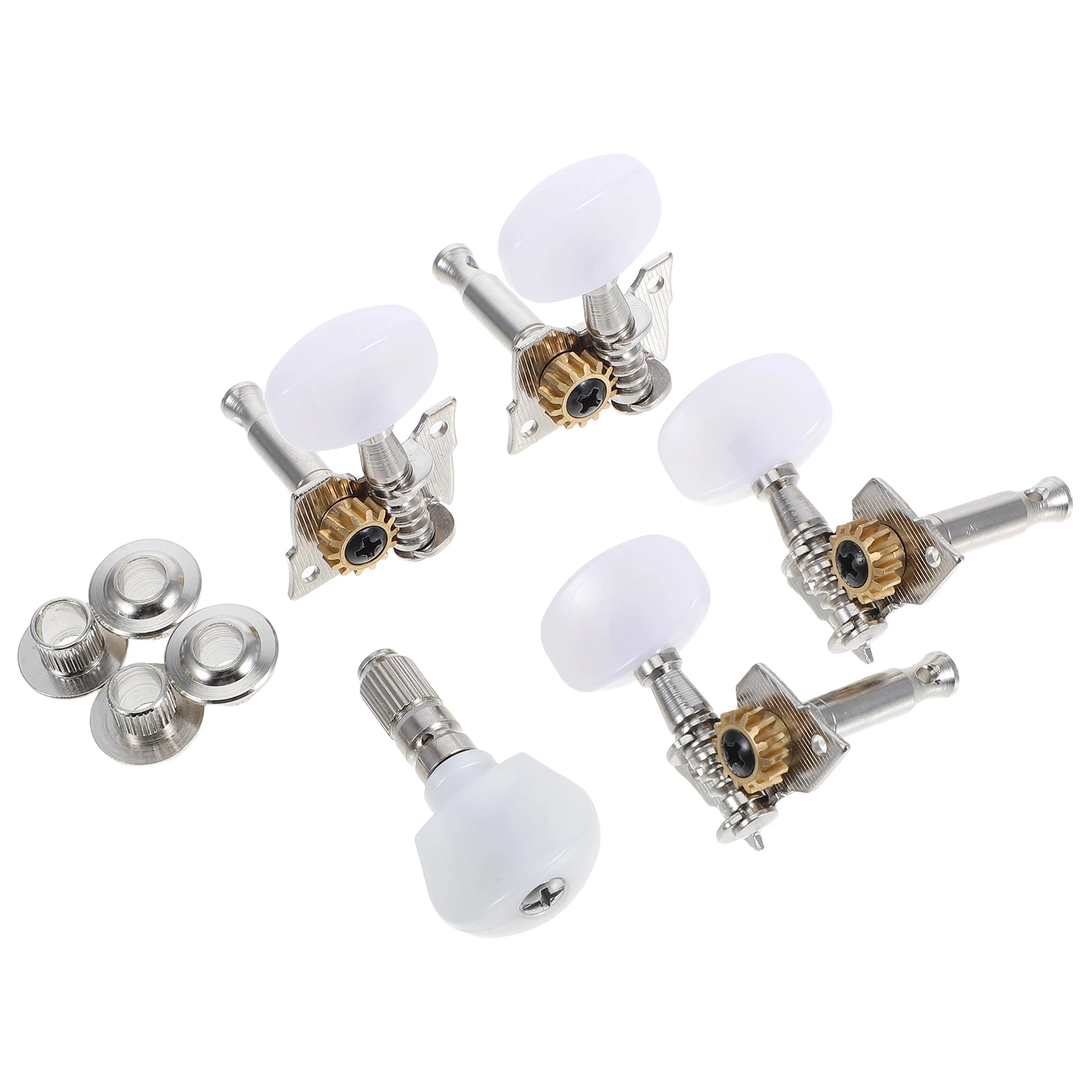 

5 Pcs Banjo String Tuners Guitar Tuning Pegs Key with Bushing Machine Head Ukulele