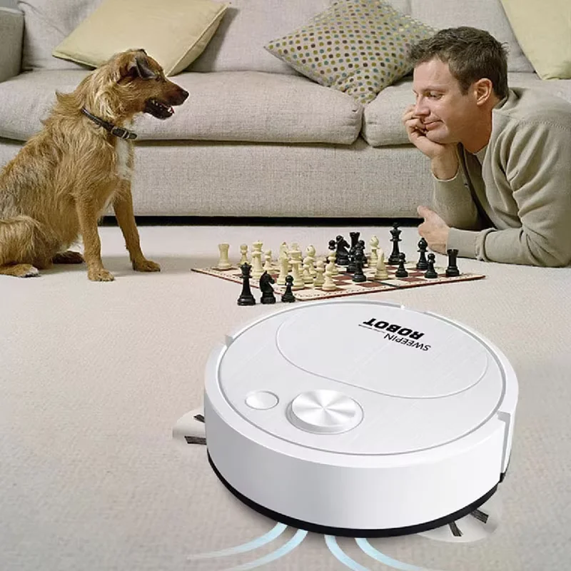 

NEW USB Sweeping Robot Vacuum Cleaner Mopping 3 In 1 Smart Wireless 1500Pa Dragging Cleaning Sweep Floor for Home Office