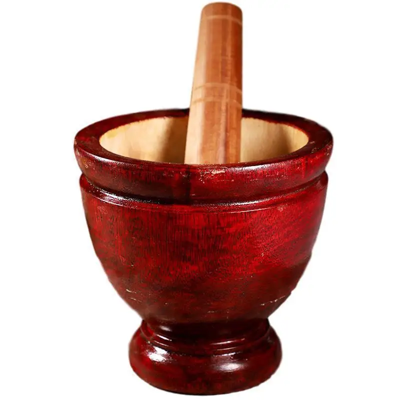 Solid wood chong tube Dai-flavored chicken feet stirred garlic paste pepper manual household commercial