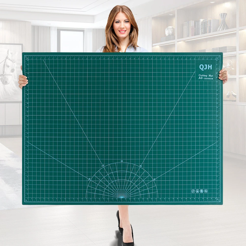 1pc 120x90cm Self Healing Cutting Mat,Double Sided PVC Cutting Board with Accurate Measurement Line for DIY Sewing & Leather Cut