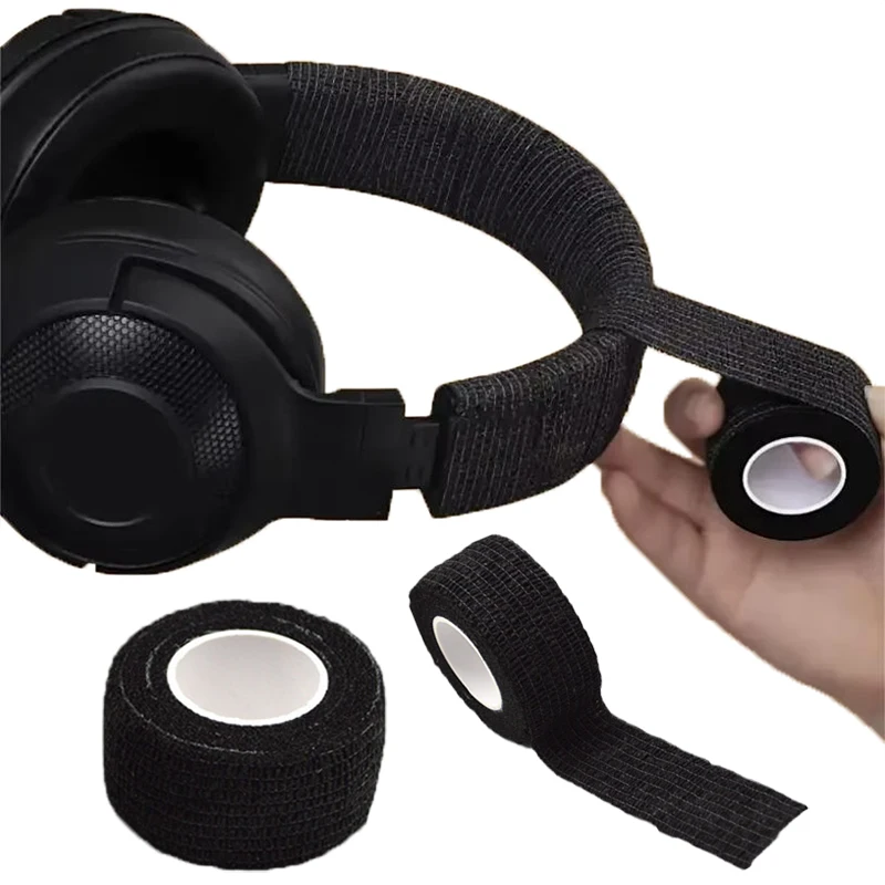 3pcs Tearable Headphone Headband Protector Tape Anti-Aging Peeling Repair Strip for Over-Ear Headsets Durable Fiber Material
