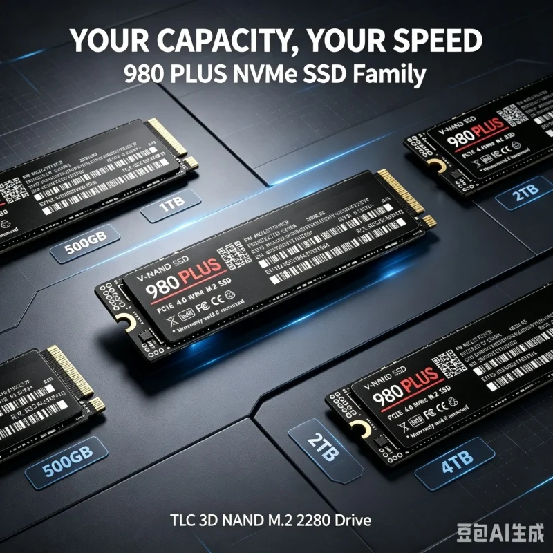 Internal M.2 NVMe SSD 980 PLUS PCIe Gen4.0 X4 TLC 3D NAND 500GB 1TB 2TB 4TB 2280 Gaming Drive For PS5 PC Laptop