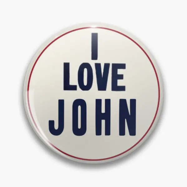 I Love John  Soft Button Pin Metal Women Hat Collar Gift Brooch Cartoon Clothes Jewelry Decor Lapel Pin Creative Fashion Funny