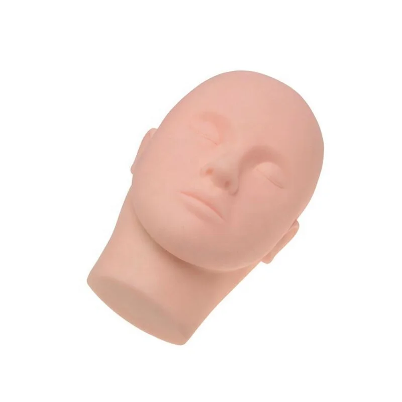 Silicone Artificial Fake Skin Human Head Model Tattoo Practice Skin Microblading Permanent Makeup Training Head PMU Accessories