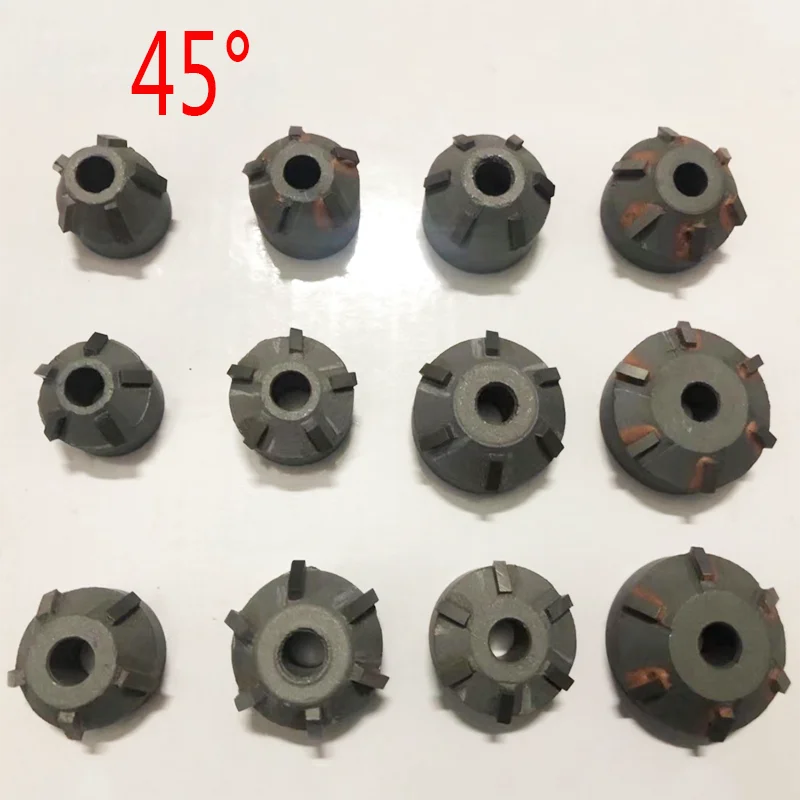 45 Degree Angle Carbide Valve Reamer Valve Seat Cutter Grinding Wheel for Motorcycle Car Engine Valve Seat Repair Reamer Head