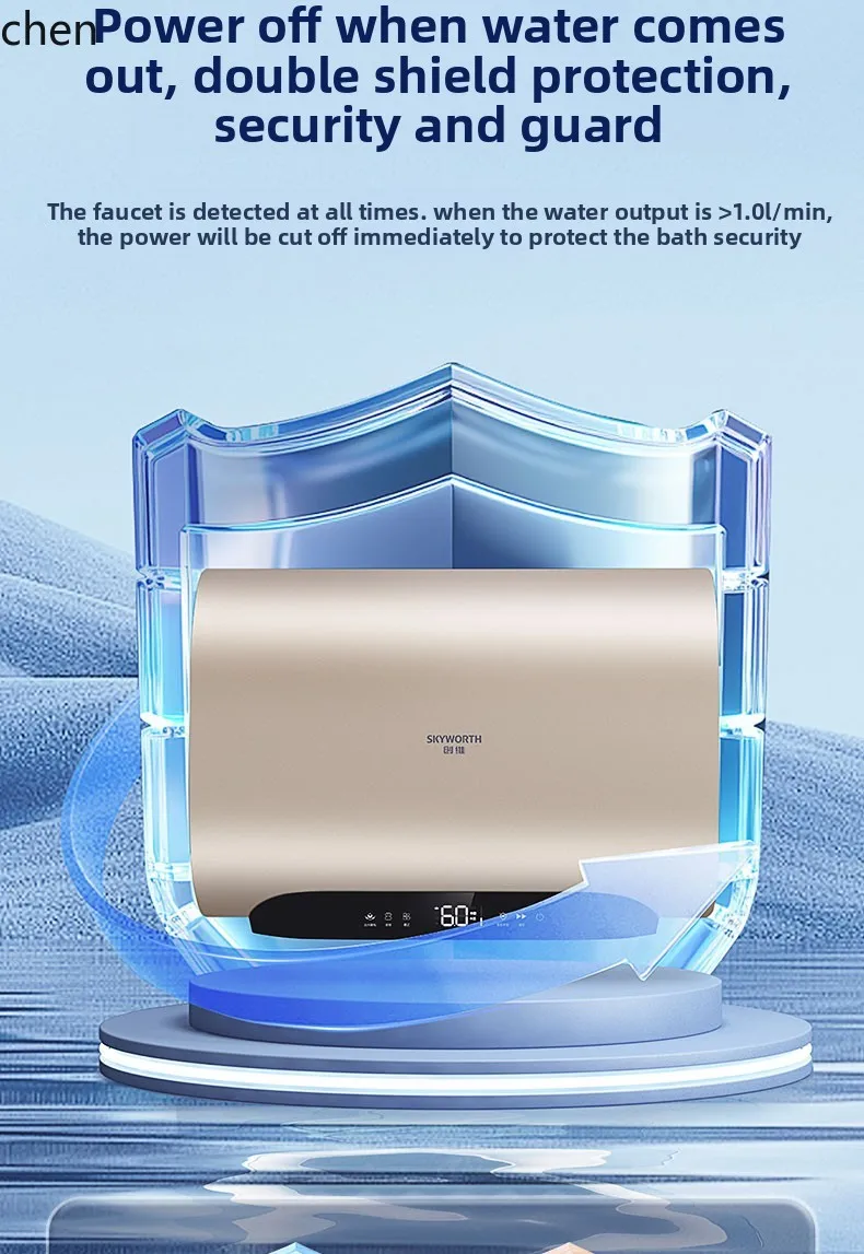 ZML ถังแบนถังคู่เครื่องทําน้ําอุ่นไฟฟ้าอาบน้ําในครัวเรือนประหยัดพลังงานน้ําที่เพิ่มขึ้นไฟฟ้าขัดข้อง