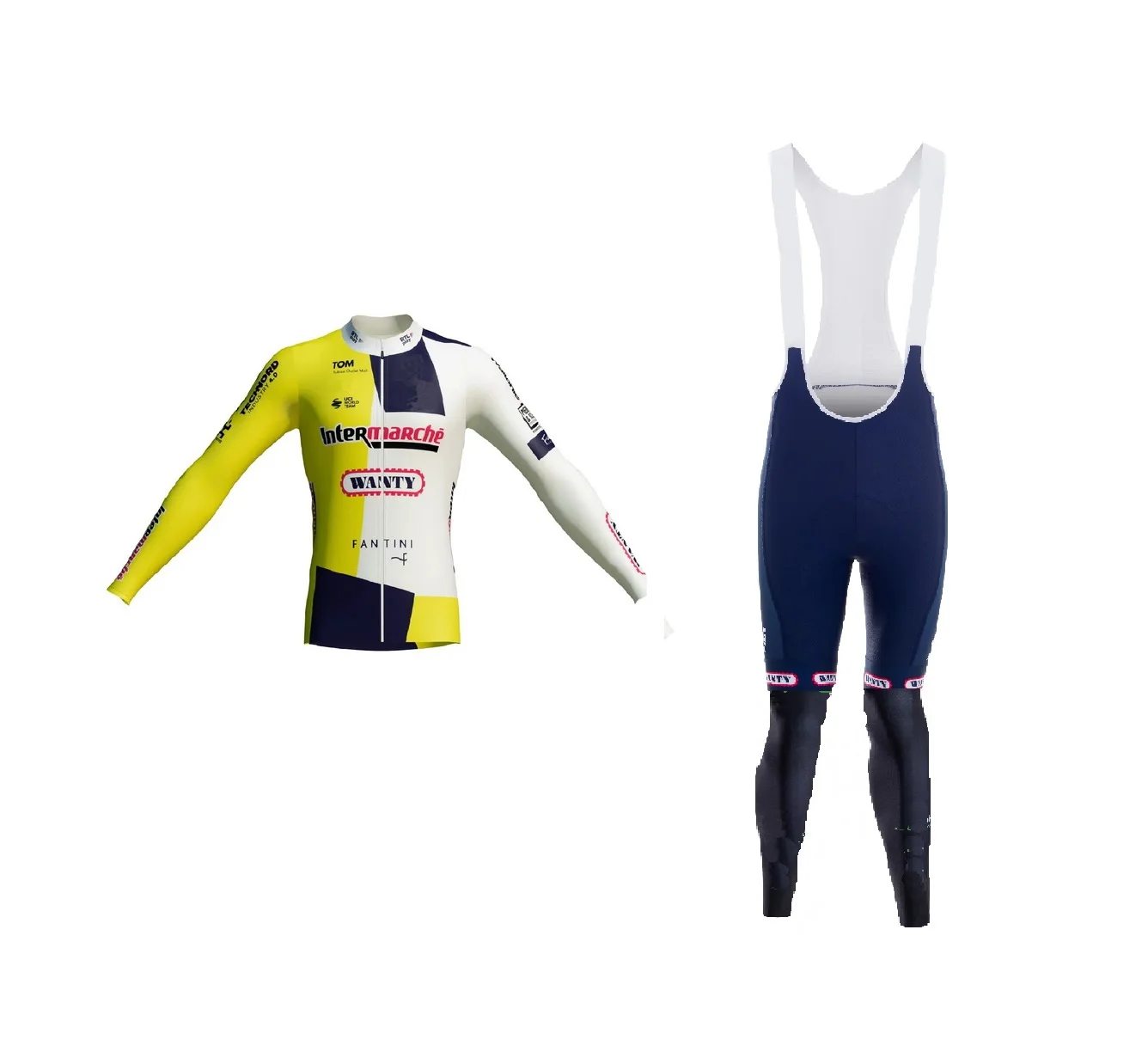 WINTER FLEECE THERMAL 2024 INTERMARCHÉ-WANTY Team Cycling Jersey Long Sleeve Bicycle Clothing With Bib PANTS Ropa Ciclismo