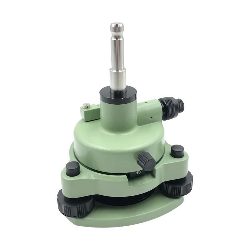 Green Three-Jaw Tribrach Adapter With Optical Plummet Level Bubble For Prism Replacement For Total Stations Surveying