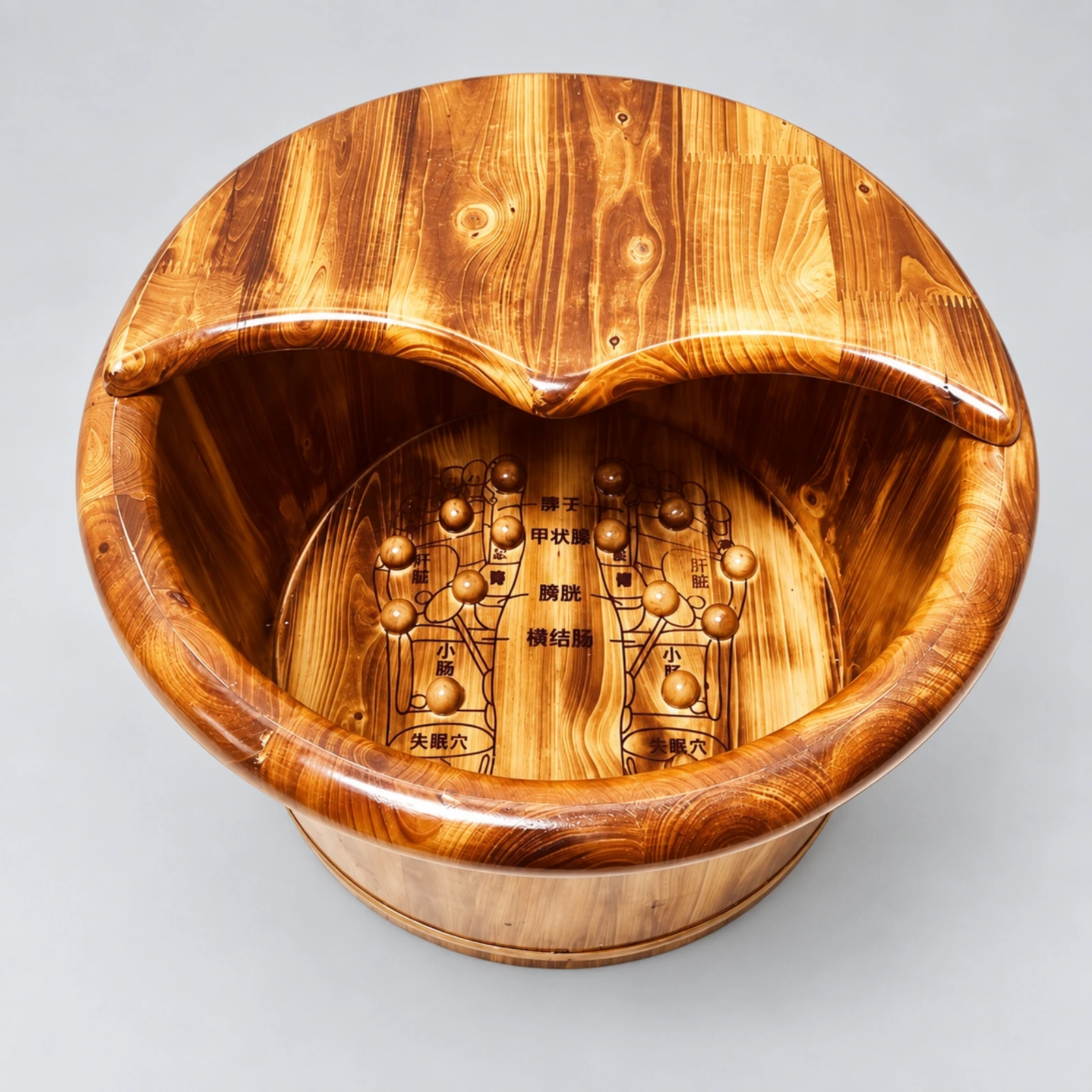Cypress Wood Foot Bath Soaking Tub Sturdy Wooden Foot Bath Soaking Tub Spa Pail Long-Lasting Basin Skin-Friendly for Adults