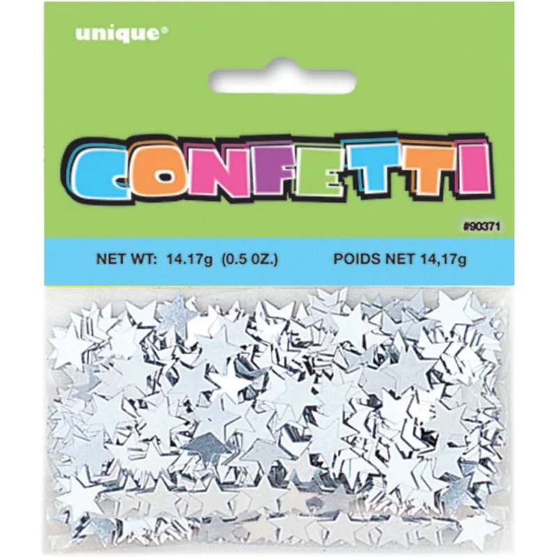 Confeti de lámina de plata brillante: 0,5 oz (1 pieza), cumpleaños, duchas, vacaciones y más