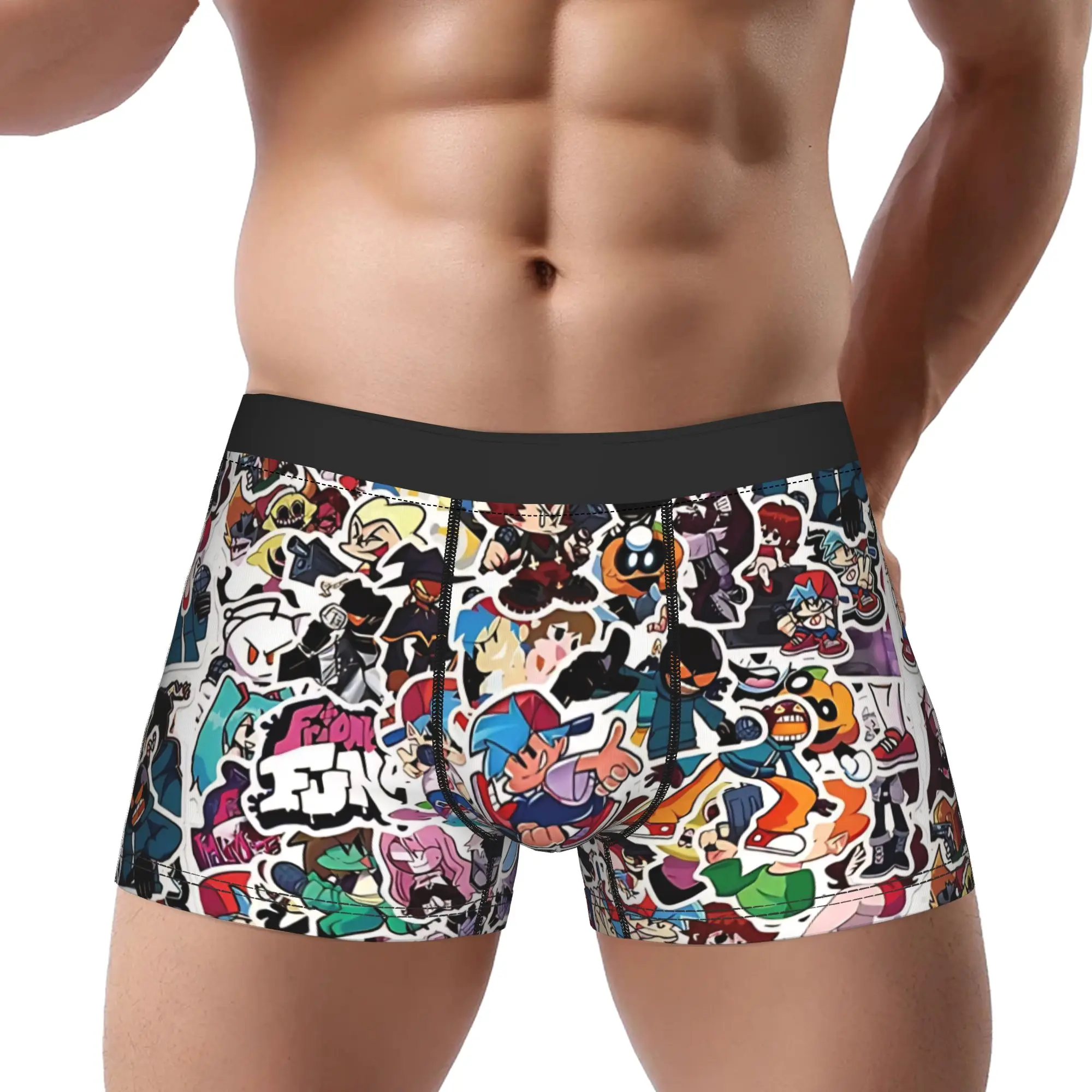 

fnf all heros FNF Underpants Homme Panties Male Underwear Ventilate Shorts Boxer Briefs