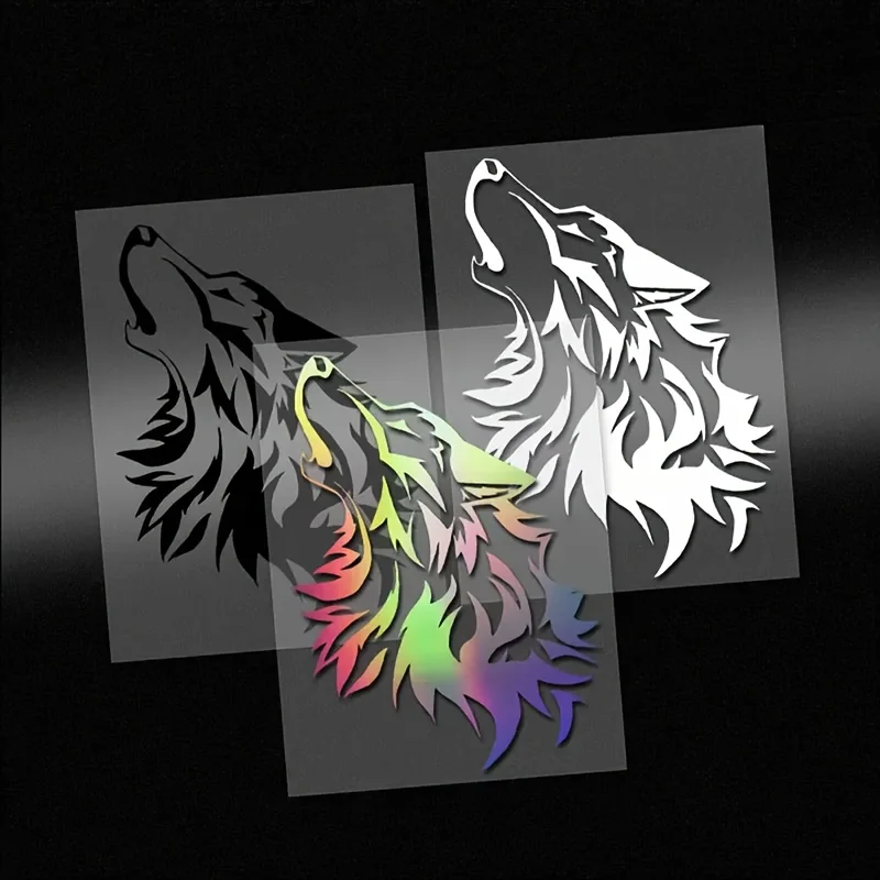 

1pcsWolf Head Roaring Car Sticker，Very suitable for decorating cars and motorcycles，Made of vinylPVCWaterproof Material