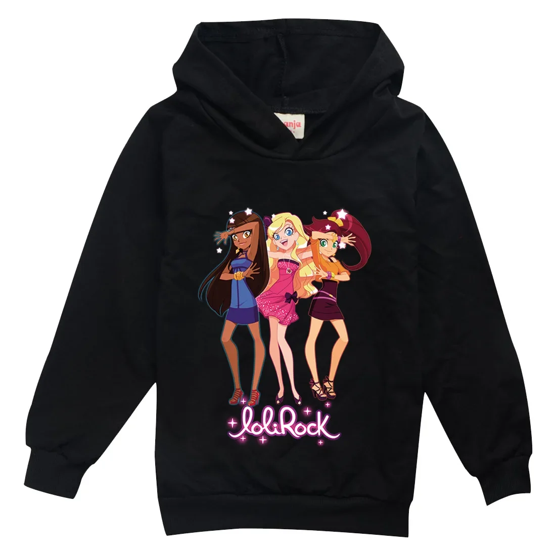 Kids Clothes for Baby Girls Fashion Cartoon Rock Loli LoliRock Hoodies T-shirt Soft Tracksuit Children Clothing Cute Sweatshirts