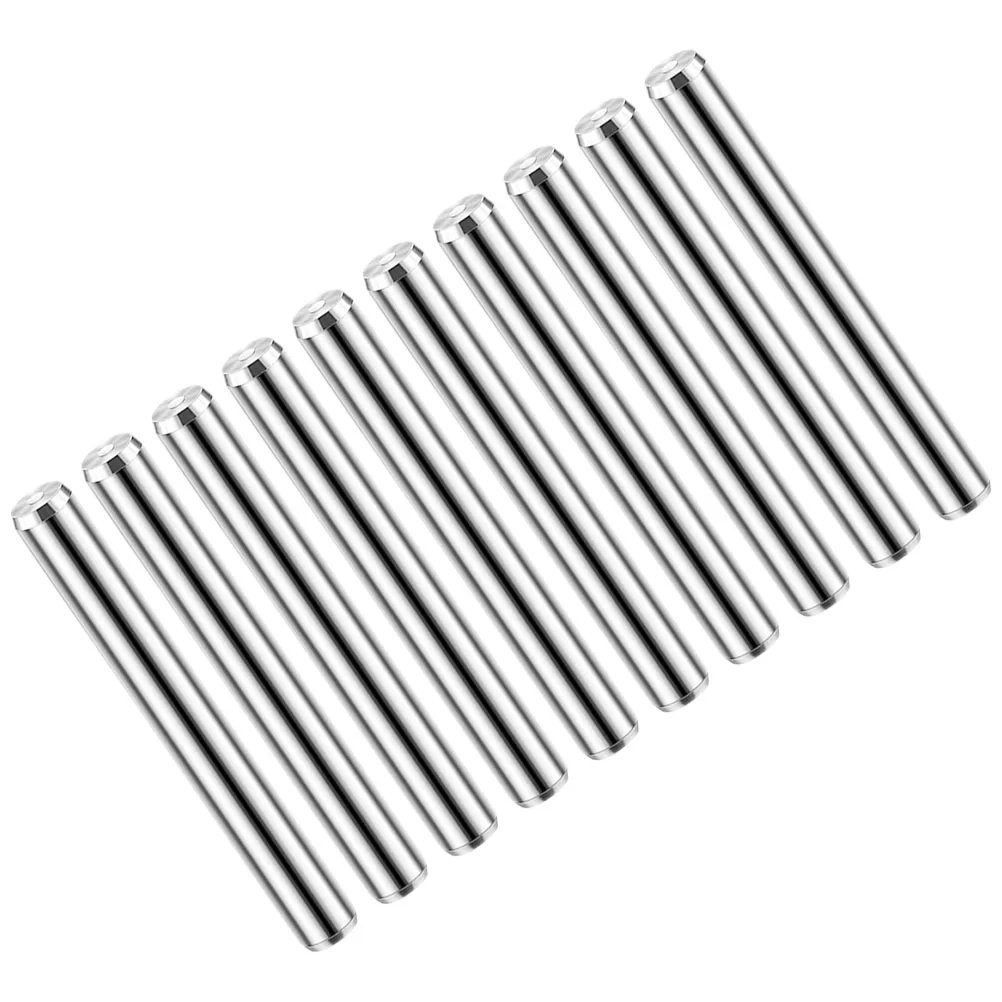 

10pcs Stainless Steel Shelf Pins 5mm Cylindrical Dowel Furniture Accessory Silver Wear Resistant Bookcase Cabinet Support