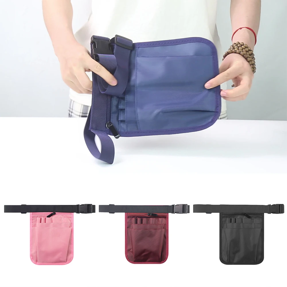 Server Apron Waist Pouch with Pockets Waiter Waist Pack Adjustable Belt Waist Money Tool Bag for Restaurants Gardening Nursing