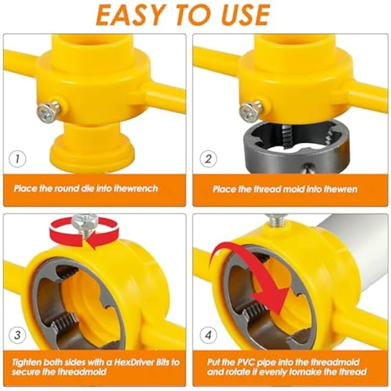 AB47-2 مجموعات الأنابيب البلاستيكية الموضوع يموت عدة ، أنبوب PVC عراف السباكة مجموعة أدوات ، أنابيب المياه يموت الأنابيب البلاستيكية يموت الحنفية وجع مجموعة