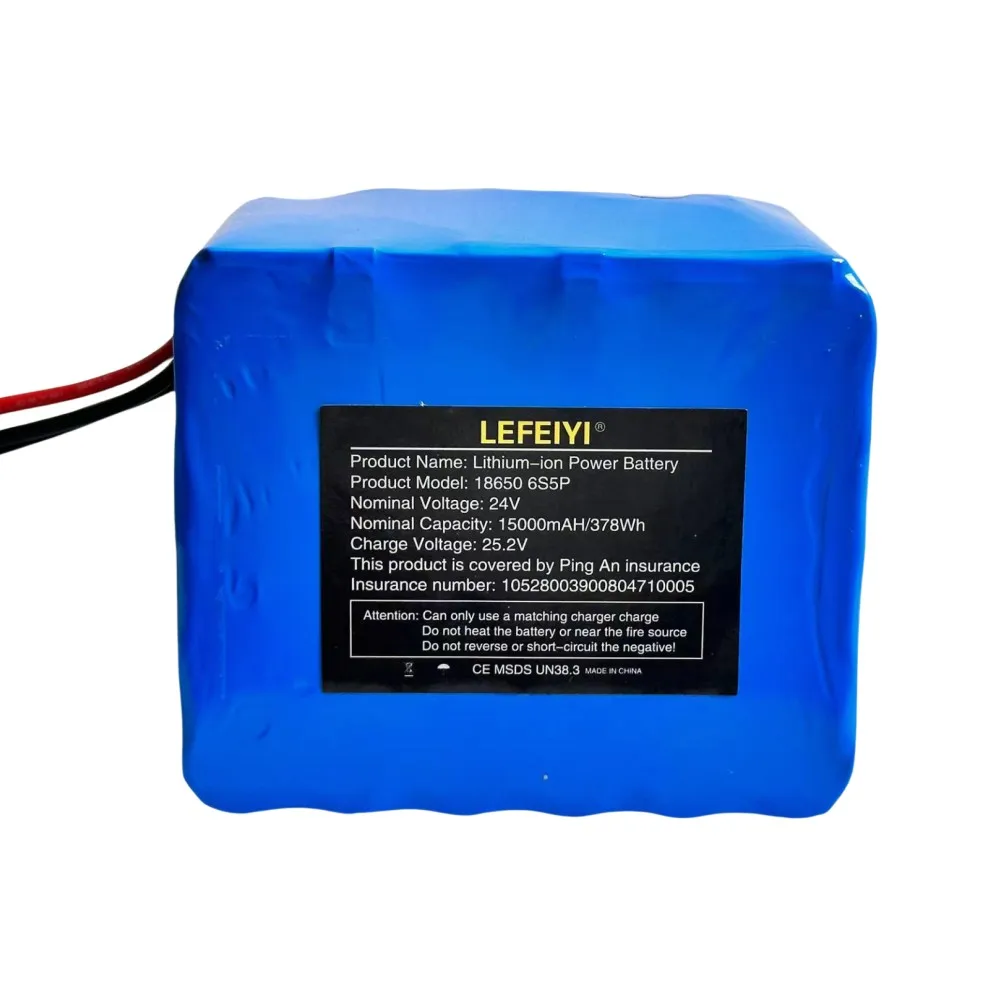 Battery 24V 6S 5P 15ah high power electric moped electric/motorcycle battery, 500W high power battery, BMS 25.2V