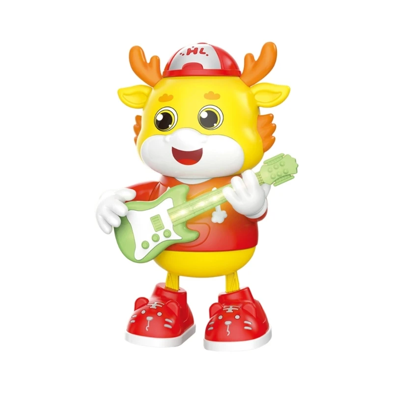 

Electric Guitar Dragon Rocking Toy Cartoon Music Singing Toy Toddler Favor Gift