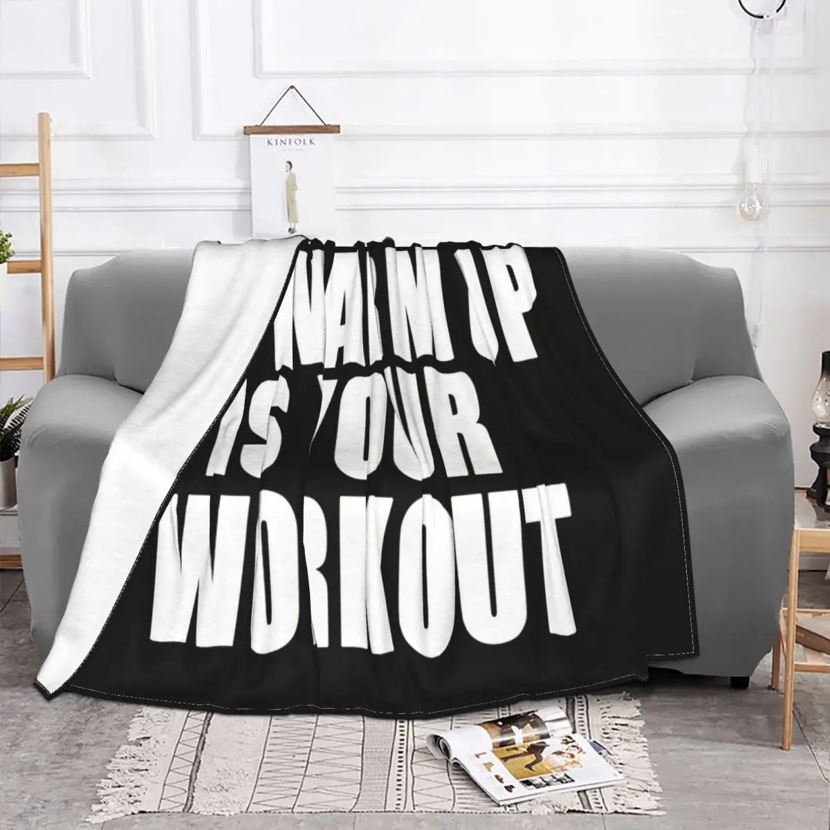 My Warm Up Is Your Workout Funny Fitness Gym Training Weights Lowest Price Vacation Throw Blanket