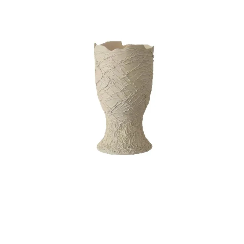 Medieval vase tabletop ornament guest restaurant niche style large caliber artistic flower device ambient decoration