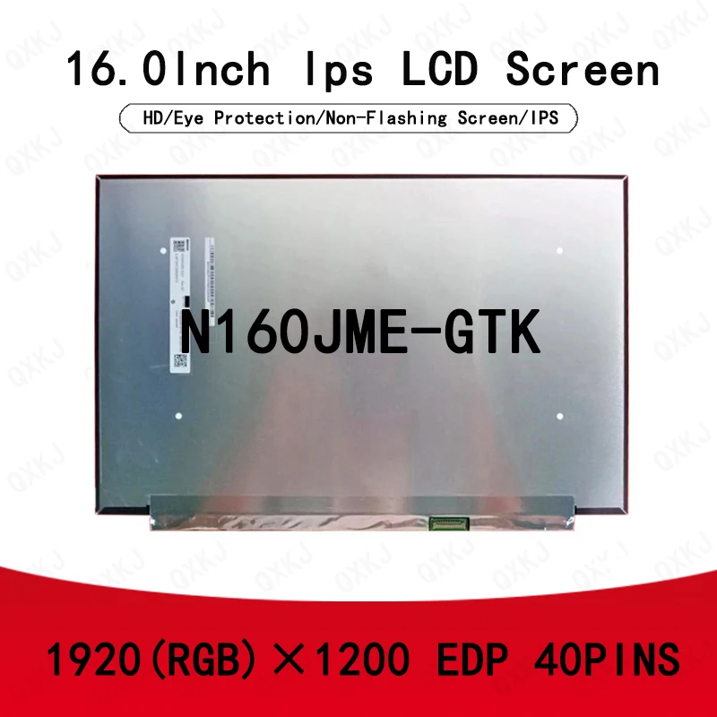 

40pin N160JME-GTK 16.0inch 1920*1200 Wholesale for LCD Panel Display Screen Replacement Laptop Monitor