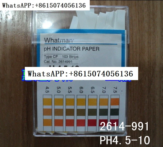 UK Whatman 2614-991PH Test Paper 4.5-10 Precision PH Test Paper 100 Pack