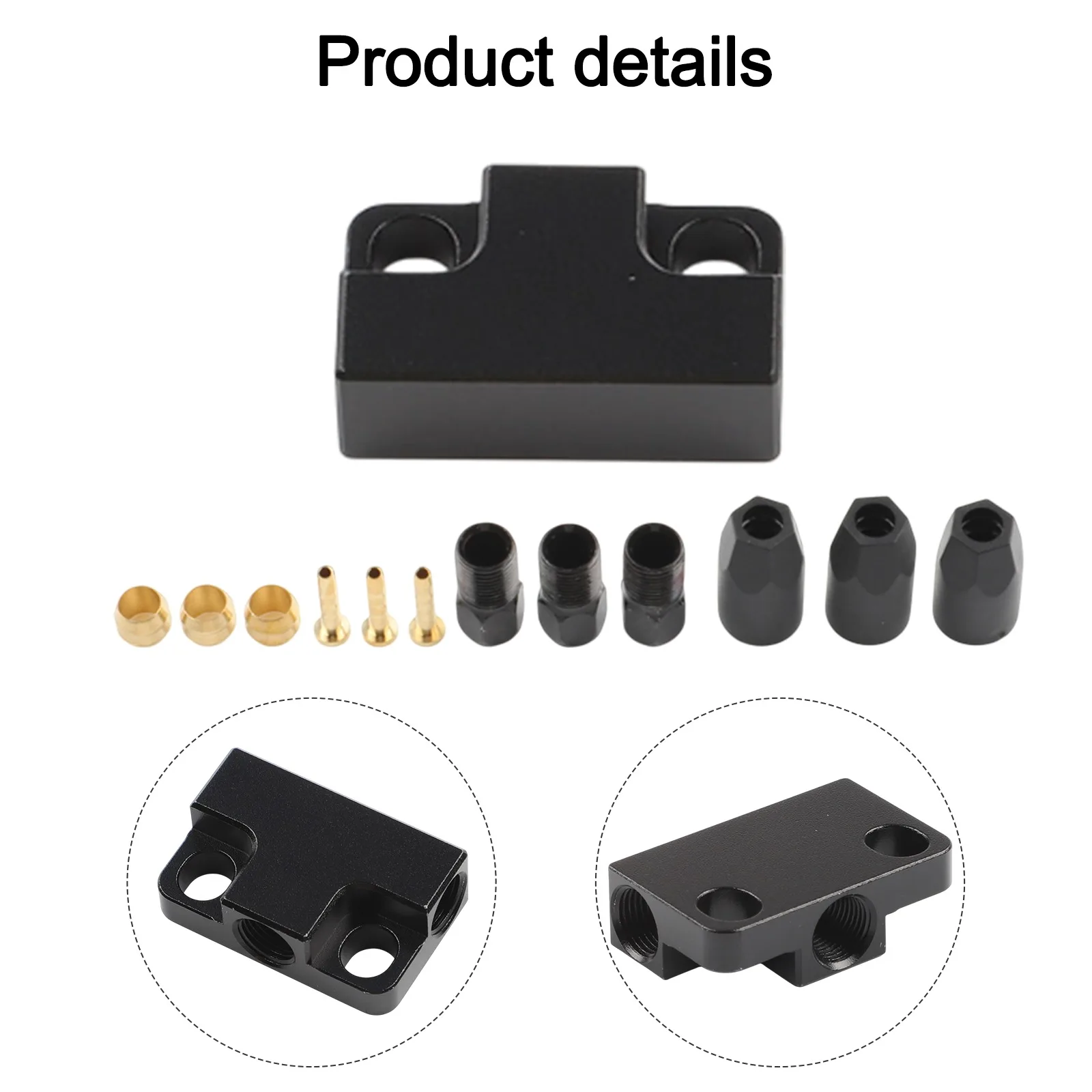 

Hydraulic Brake Cable Tee to 2 Adapter Connector for Bike and Tricycle Brake Systems with Aluminum Alloy Construction