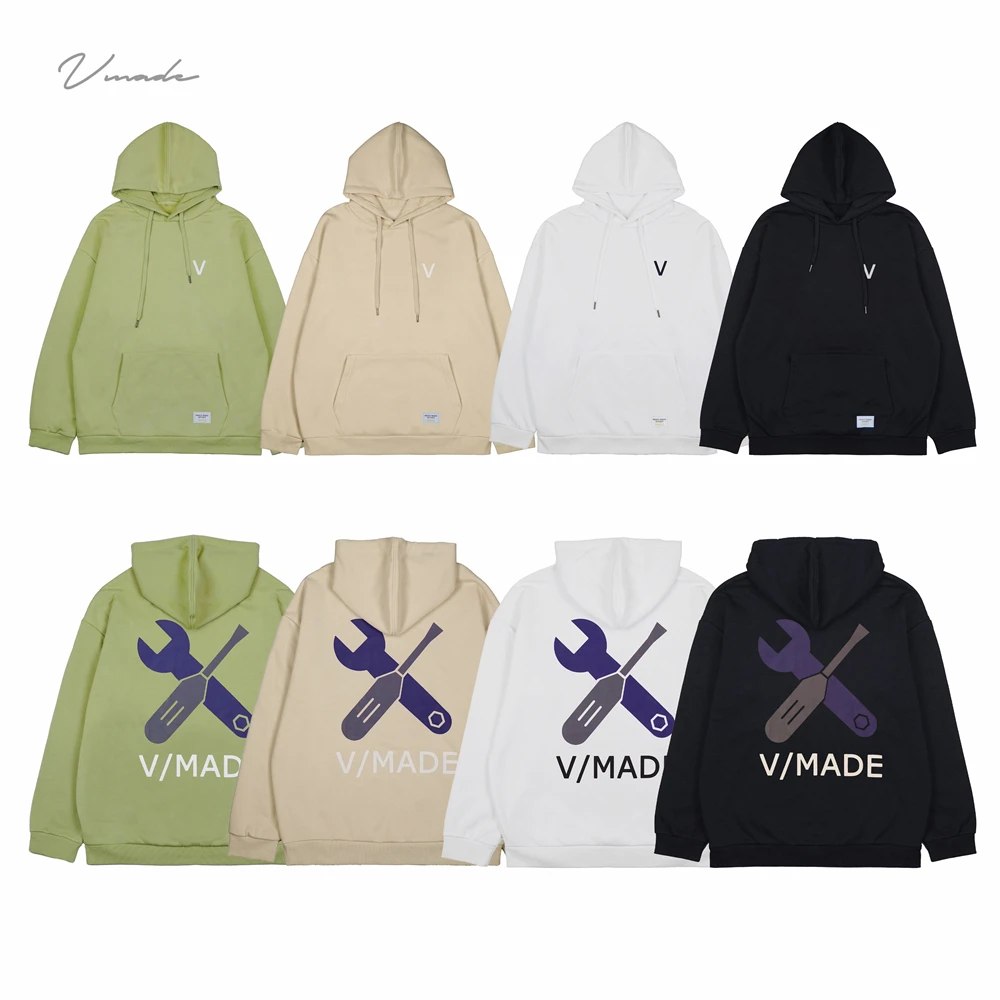 

Vmade S12 Men's Fleece Pullover Hoodie Loose Fit For Male Hooded Sweatshirt With Pockets