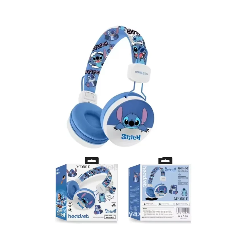 

New Mickey Stitch Wireless Earphones Bluetooth Surround Sound Stereo Foldable Earphones Laptop Earphones