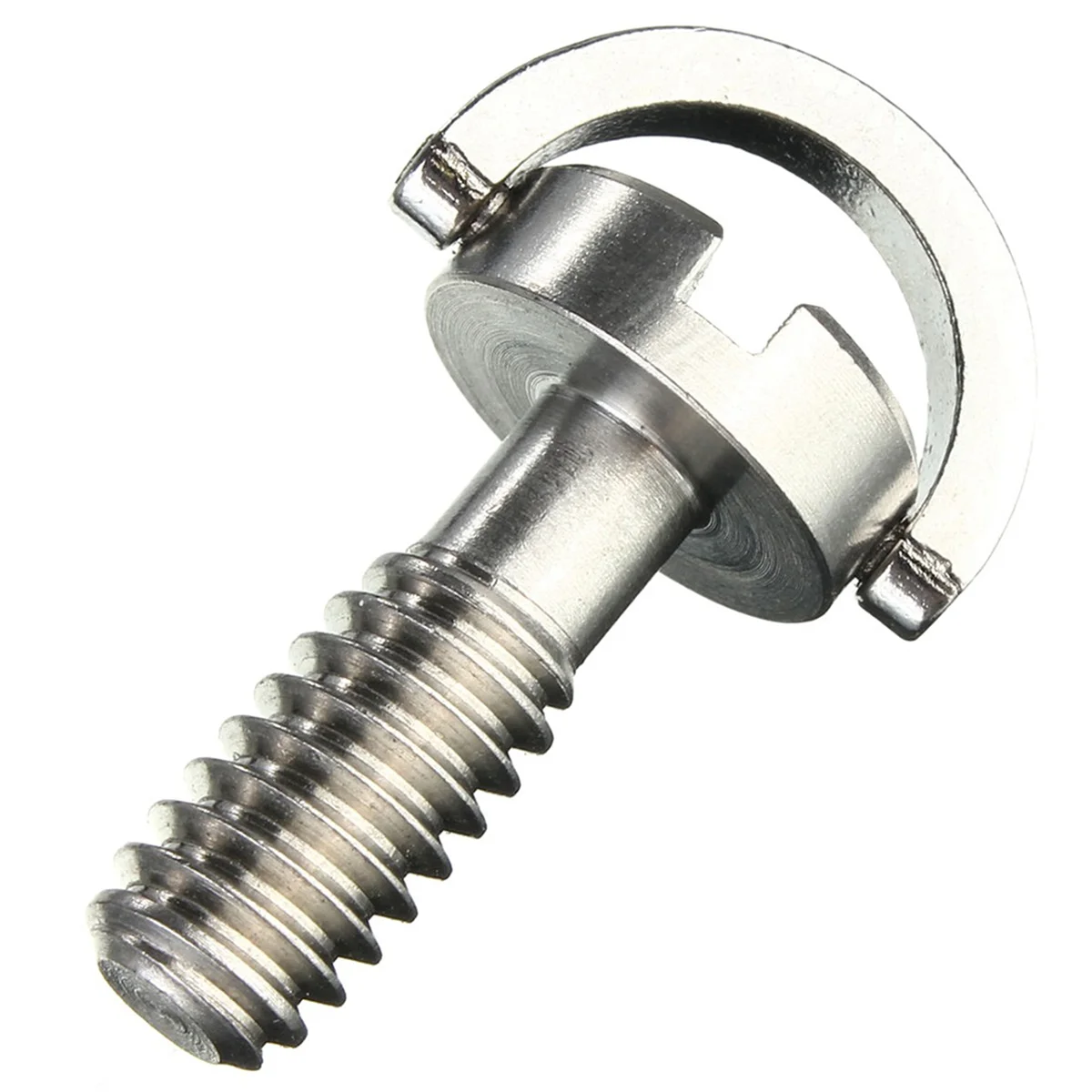 

New Long 1/4" D-Ring Screw Stainless Steel For Camera Tripod Quick Release Plate Silver