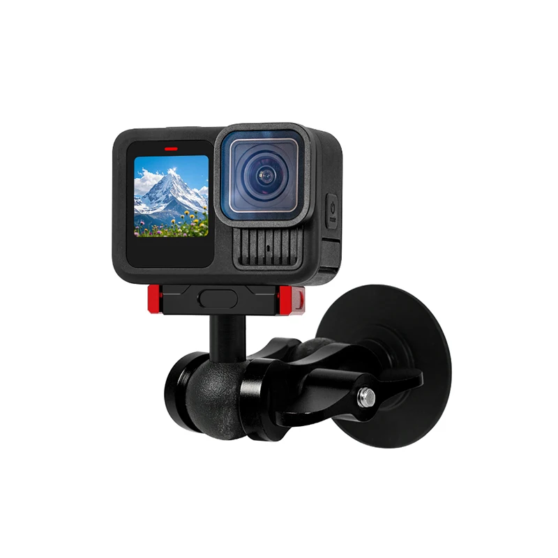 طقم تثبيت مغناطيسي سريع الإصدار لـ GoPro Hero 12/11/10/9/8 قاعدة ألومنيوم 1/4 "ARRi برغي ترايبود محول كروي رئيس مدونة فيديو مغناطيسية