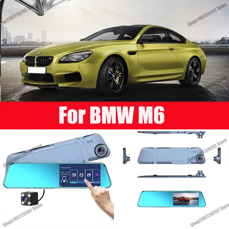 

For BMW M6 Mirror Camera for Car Touch Screen Video Recorder Rearview mirror Dash Cam Front and Rear Camera Mirror DVR