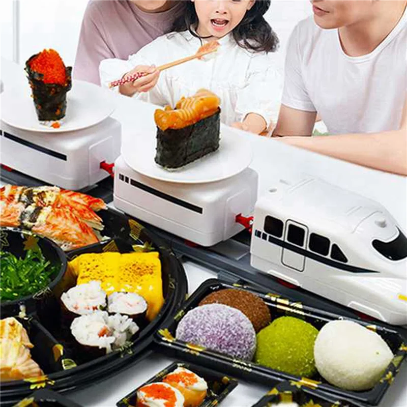 AS96-5Set Sushi Train Rotary Sushi  Track Conveyor Belt Rotating Table Kid Food Train Set DIY Sushi Sushi Party