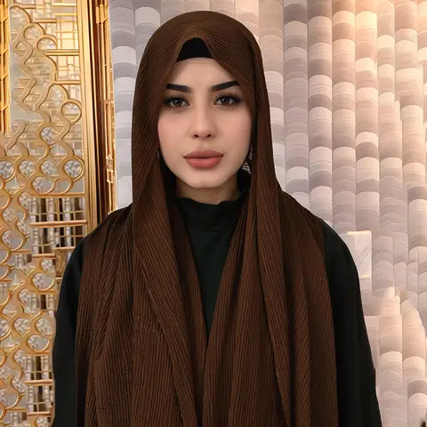 6 best sales प्लीटेड स्कार्फ हिजाब - №4