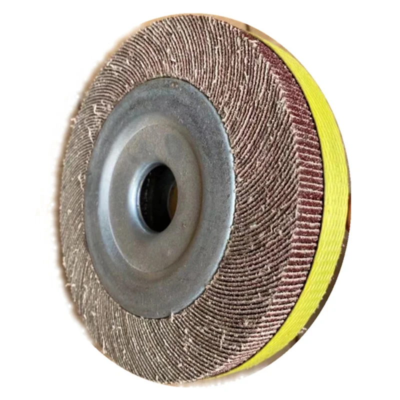 Rueda de aleta abrasiva A11I, 150x25mm, disco de lijado, rueda de fregona de tela para pulido de madera y Metal