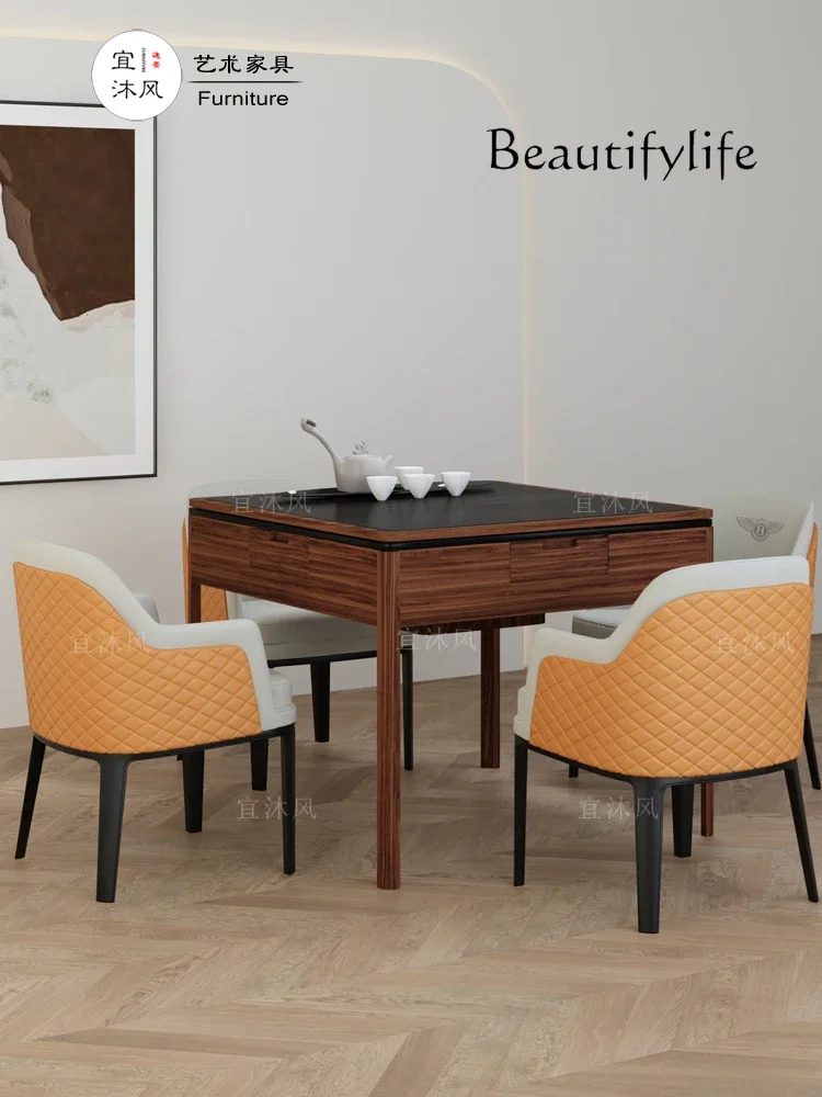 Nieuwe Chinese Stijl Massief Hout Mahjong Tafel Automatische Zen Vrije Tijd Schaaktafel Elektrische Mute Acht-Onsterfelijke Tafel