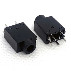 10Pcs Black PJ-358 DC30V 1A 3.5MM Audio Socket Connector Vertical 5Pin DIP-5PJ358