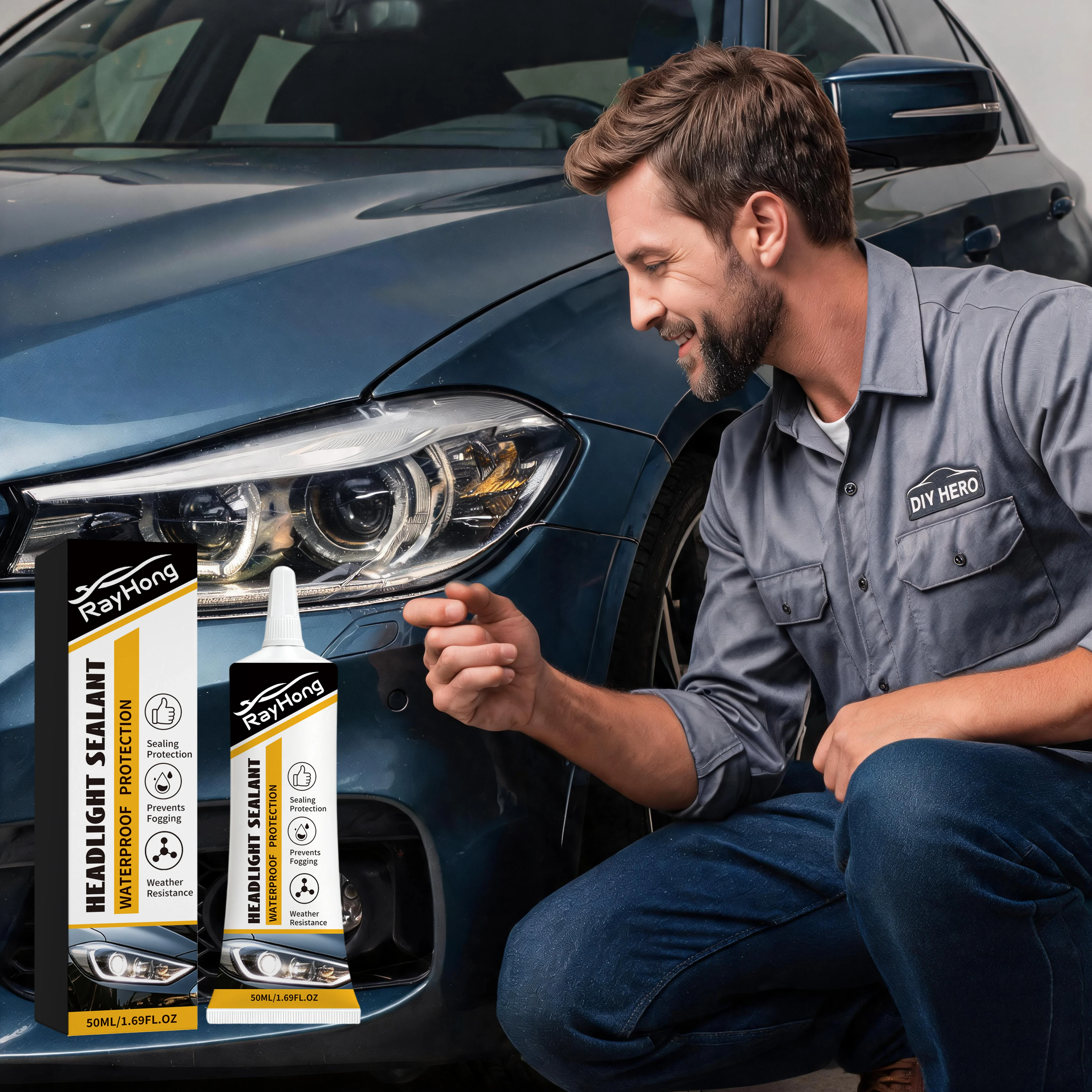 Car Headlight Sealant Isolate Internal Moisture Block Dust Prevent Lights Fogging Blurring Reduce Damage Crack Repair Adhesive